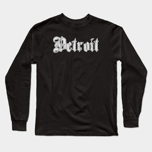 detroit Long Sleeve T-Shirt by DeekayGrafx